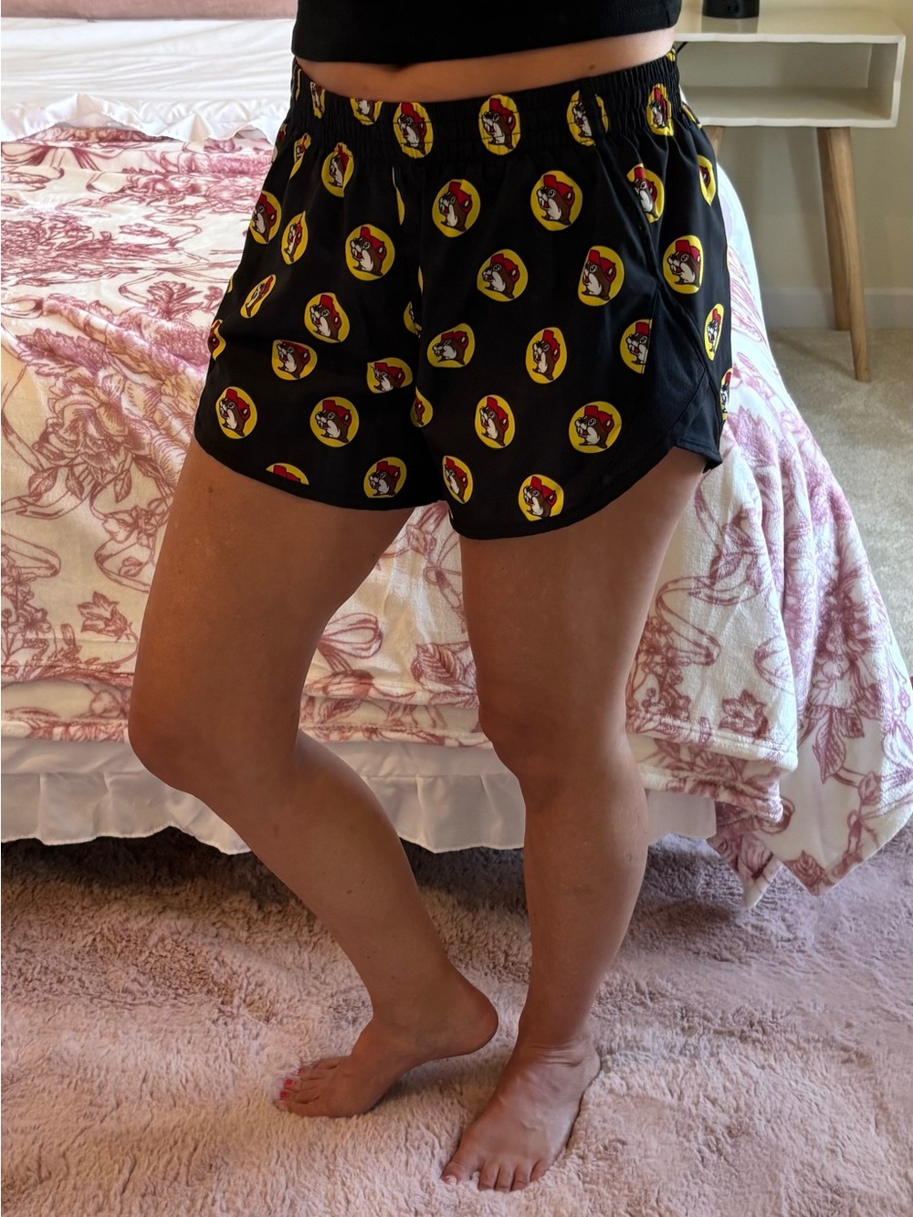 Buc-ee's Black Logo Track Shorts Small AND Logo Sticker - Picture 3 of 9